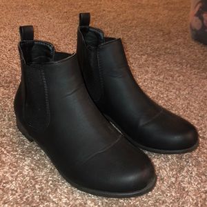 Faux leather Chelsea rain boots